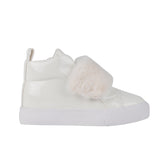 LITTLE A Faux Fur Strap High Top Snow White